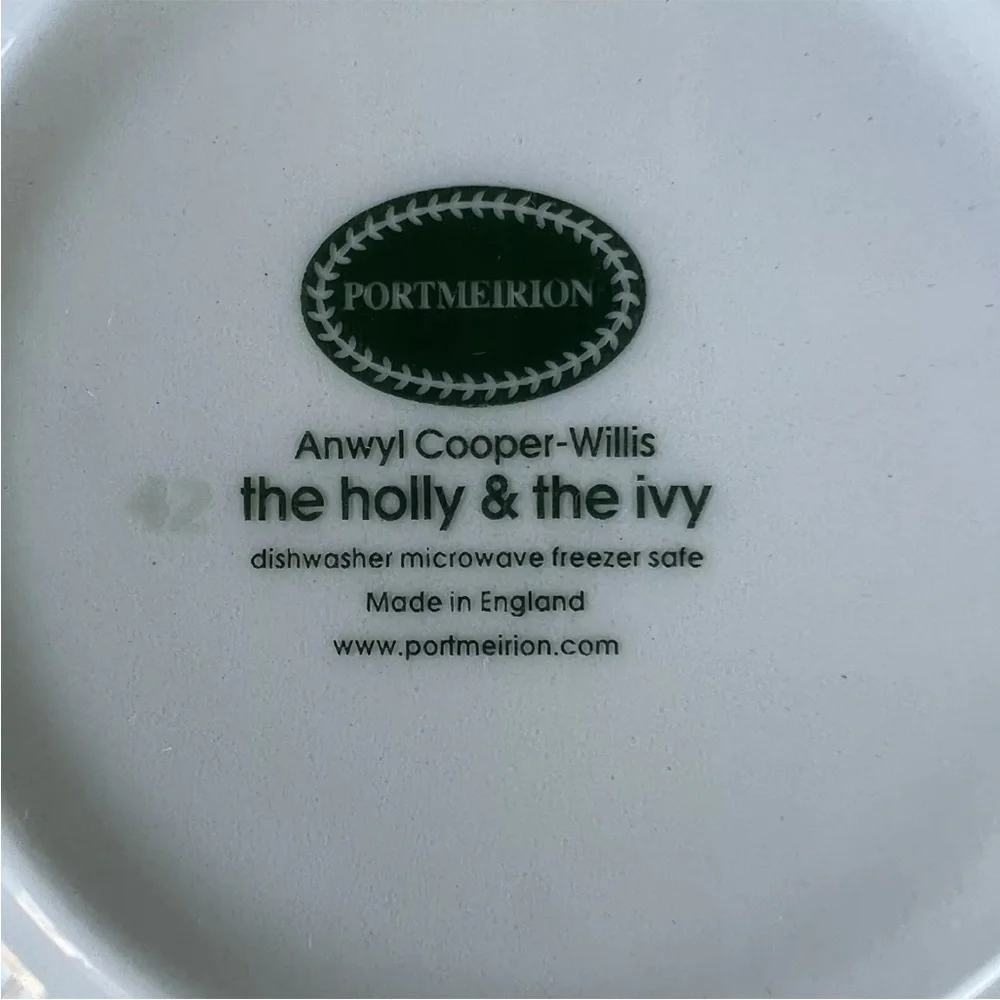 Portmeirion The Holly & The Ivy Festive 4-piece Breakfast Bowl Set Holiday NWT